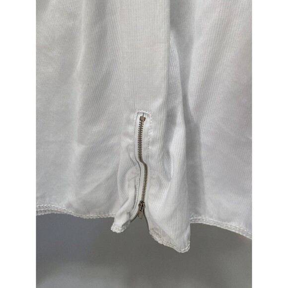 Roar Women White Long Sleeve Button-Down Shirt L - Picture 7 of 10